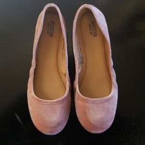 Satin ballet style flats